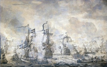 海戦 Painting - デ・ソントのスラグ サウンドの戦い 1658 年 11 月 8 日 ウィレム・ファン・デ・ヴェルデ 1 世 1665 年 海戦